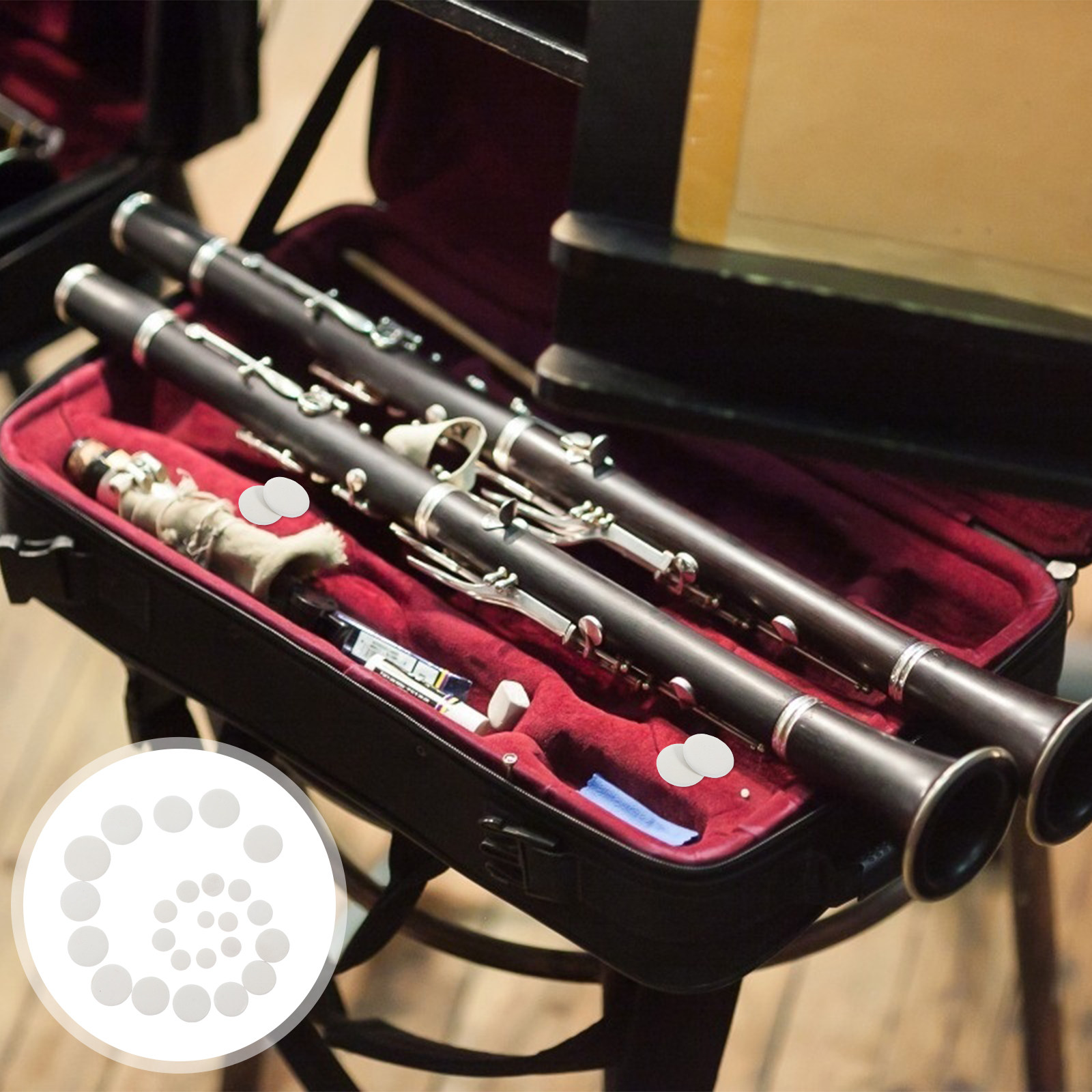 Musical Instrument Bassoon - 24 stuks fagotpads, wit, hoogwaardige fagotaccessoires,