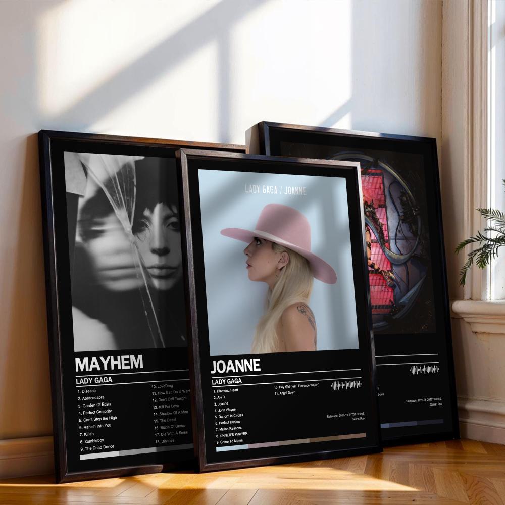 Musical Instrument Painting - Lady Gaga Poster Muziek Album Cover