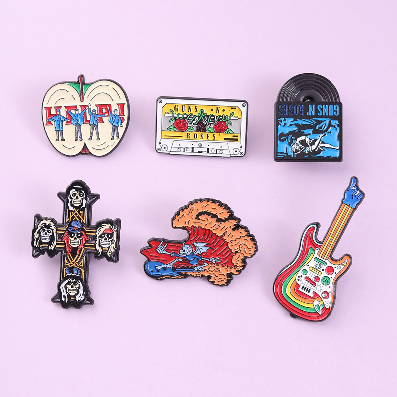 Musical Instrument Symbols - Personalisatie cartoon Muziekinstrument Emaille Pins The