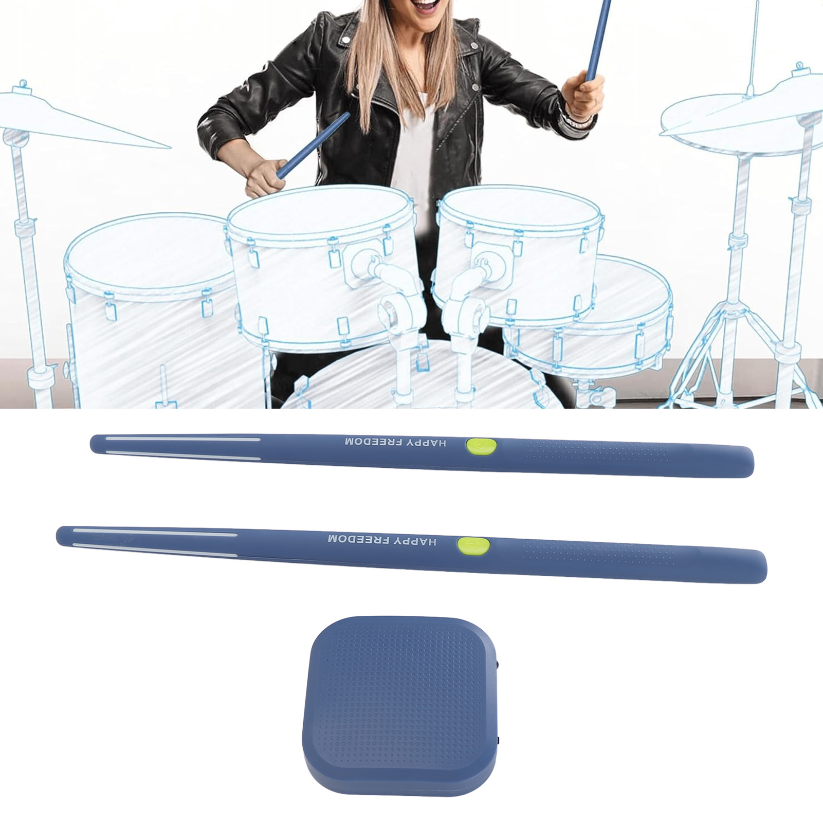 Musical Instrument Virtual - Somatosensorische elektrische lucht virtuele drumstel Drumsticks