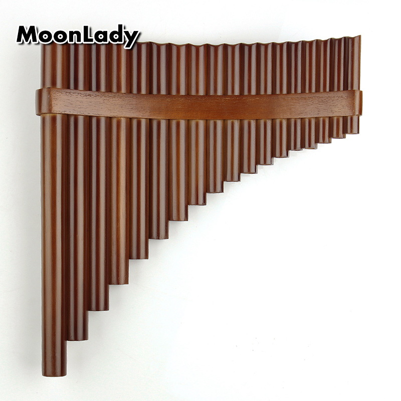 Musical Instrument Lute - 18 pijpen Bamboe gemaakte panfluit Bruine