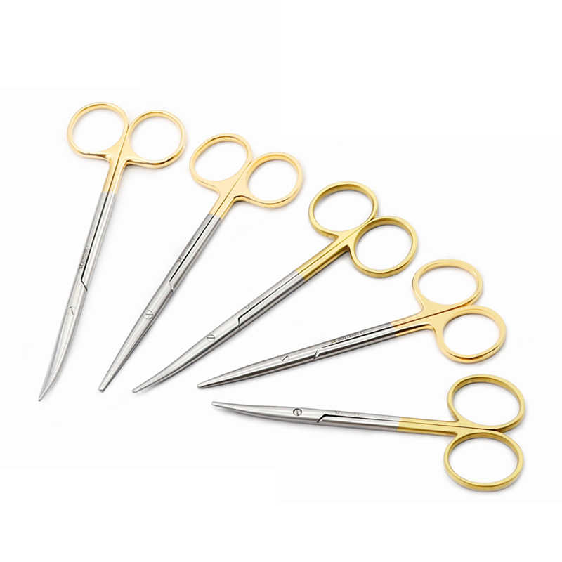 L Musical Instrument - Oogheelkundige Rvs Gouden Handvat Chirurgische Schaar