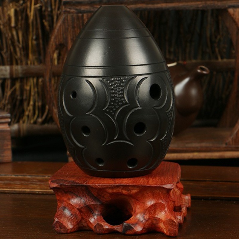 Musical Instrument Project - 8-gaten Ocarina Zwart Draagbare Keramische Xun