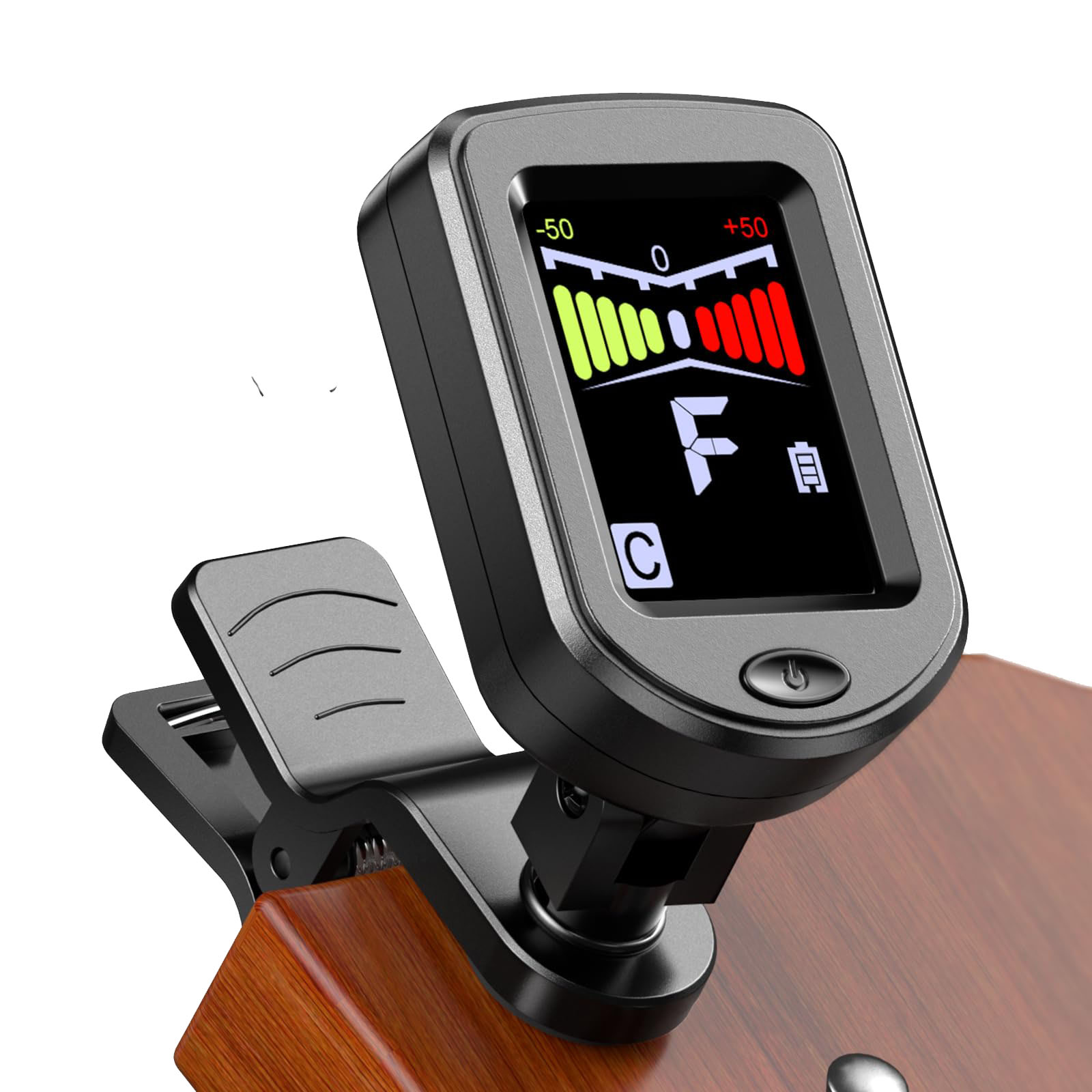 Musical Instrument Art - Clip-On gitaartuner met normaal/kleurenscherm 360 °