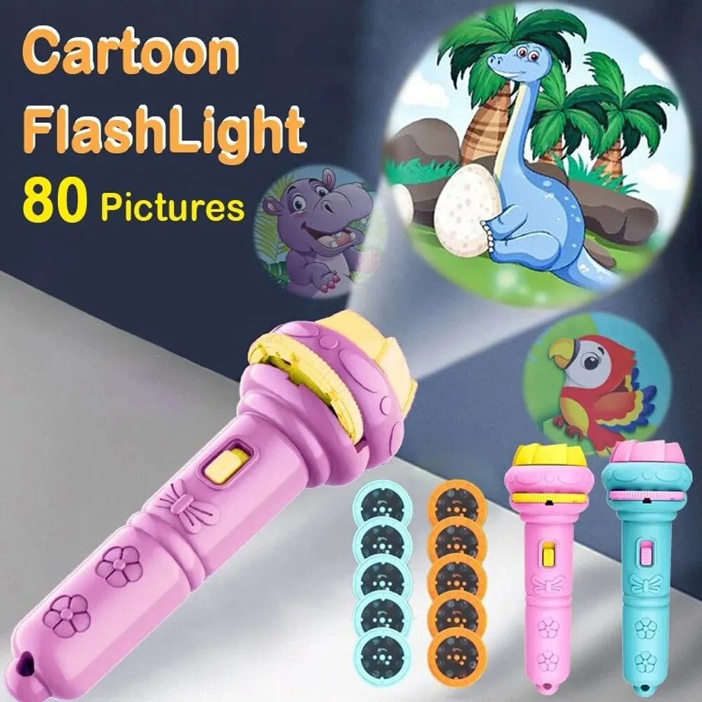 Musical Instrument Project - 10-kaarten Cartoon Projectie Zaklamp 80 Patronen