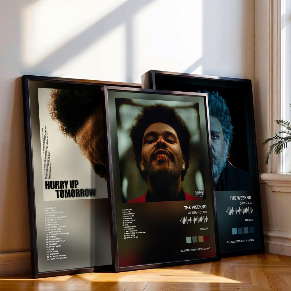Musical Instrument Painting - De Weeknd Poster Muziek Album Cover