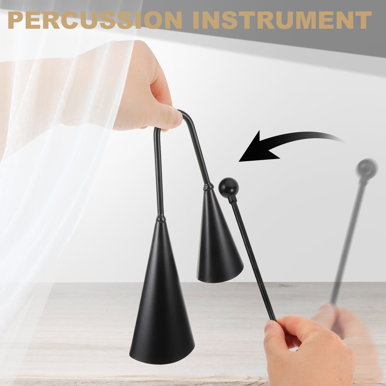 Dubbele trompet metalen koebel - Musical Instrument Agogo recensie en prijs