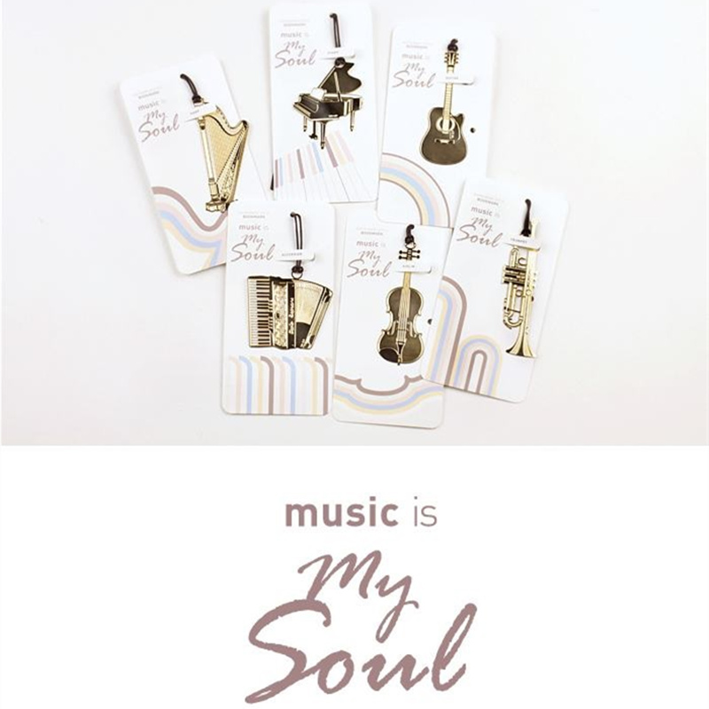 6Pcs Muziek Metalen Bladwijzer - Musical Instrument Symbols recensie en prijs