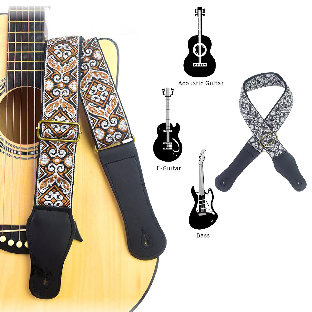 Gitaarband met geborduurde pri - Musical Instrument Art recensie en prijs